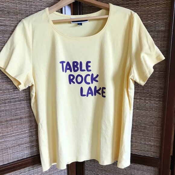 Upcycled Table Rock Lake T-Shirt: Landmarks & Marinas Graphics, Women's XL - Picture 11 of 14